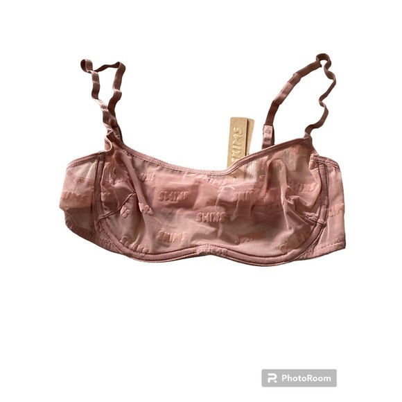 Skims After Hours Straight Neck Underwire Bra In Rose Clay - Picture 2 of 5